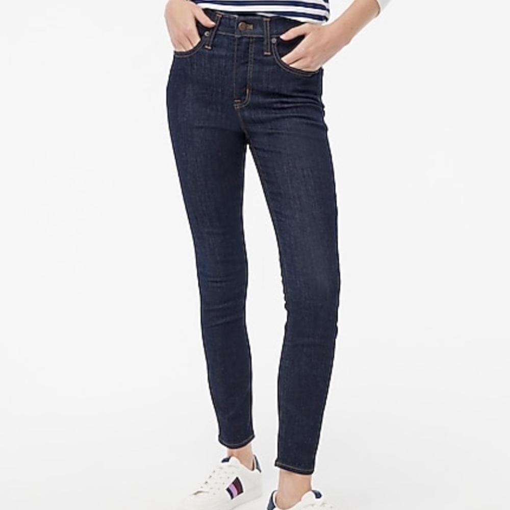 {j.crew factory} 10” High Rise Skinny Jeans Dark Wash